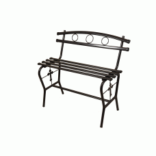 Klupa LUX - crna sa naslonom