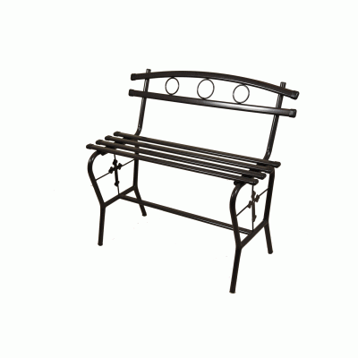 Klupa LUX - crna sa naslonom