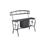 Klupa LUX - mermer sa naslonom i malom kasetom